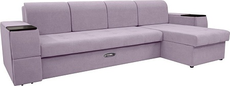 Сириус Лидер-13 с оттоманкой НПБ 330x165 (Eva 13 велюр светло-фиолетовый)