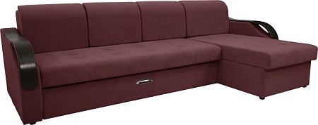 Сириус Лидер-6 с оттоманкой НПБ 300x165 (Eva 15 ввелюр темно-бордовый)