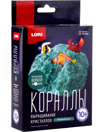 Набор для опытов Lori Кораллы. Изумрудный коралл Крк-004