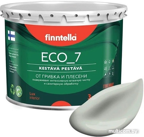 Краска Finntella Eco 7 Kanarian F-09-2-3-FL054 2.7 л (серо-зеленый)