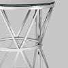 Журнальный столик Stool Group Вива 50x50 EET-080 (стекло черное/сталь серебристый)