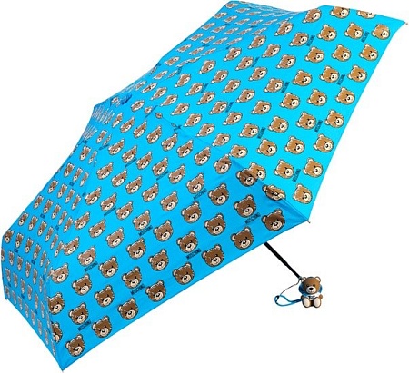 Зонт Moschino 8067-SuperminiP Brush Bear Allover Lightblue