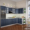 Готовая кухня Интерлиния Мила Деко 1.68x3.0 правая (индиго-индиго-опал светлый)