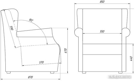 Интерьерное кресло Лама-мебель Верона (Nevada Wine)
