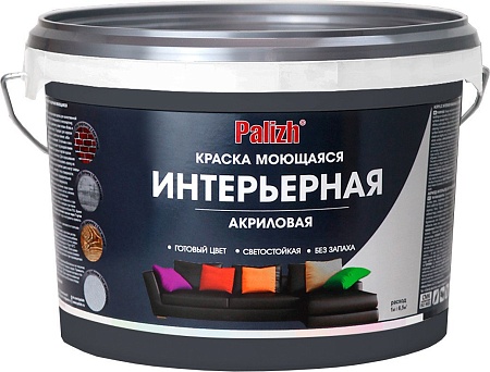 Palizh Акриловая интерьерная моющаяся 3.3 кг (графит)