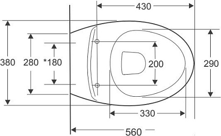 Унитаз Jacob Delafon Presqu'ile E1466