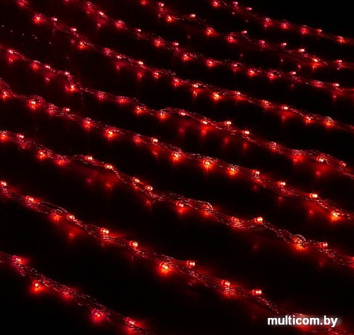 Световой дождь Luazon Led-400 контроллер (2x1.5 м, красный) [187292]