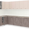 Готовая кухня Кортекс-мебель Корнелия Лира 1.5x2.9 (капучино/оникс/марсель)