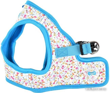 Шлейка-жилетка Puppia Wildflower PAUA-HB1826-SB-M (голубой)