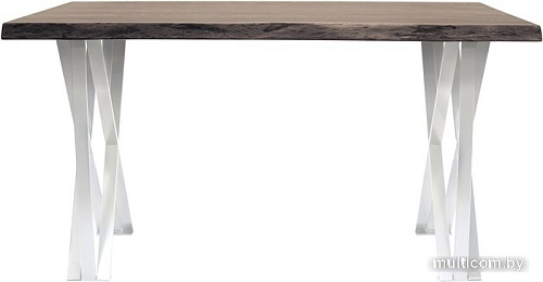 Кухонный стол Buro7 Призма 150 (с обзолом, дуб мореный/белый)