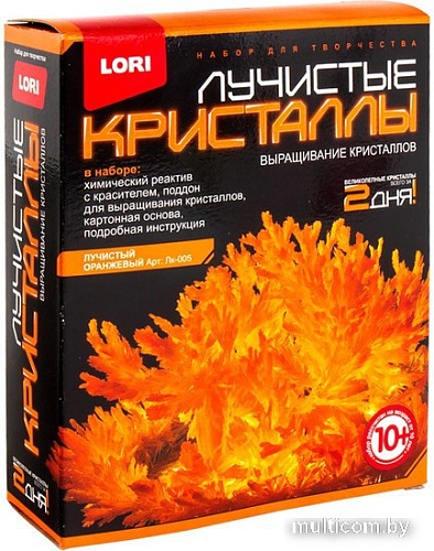 Набор для опытов Lori Лучистые кристаллы. Оранжевый кристалл Лк-005