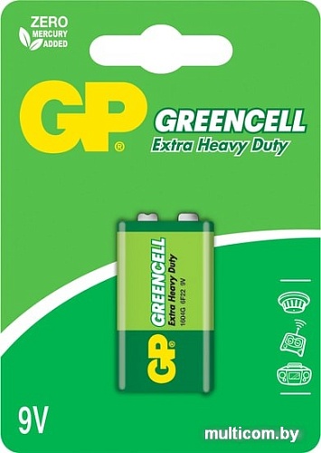 Батарейки GP Greencell 9V 1604G