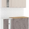 Готовая кухня Кортекс-мебель Корнелия Лира-лайт 1.7м (капучино/оникс/дуб бунратти)