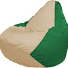 Кресло-мешок Flagman Груша Макси Г2.1-147 (светло-бежевый/зелёный)
