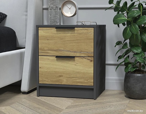 Комоды, тумбы Интерлиния Концепт КТ-ТК1-57 (дуб нокс/антрацит)