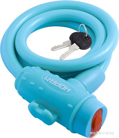 Тросовый велосипедный замок Нора-М №33 (ф8x1000мм, голубой)