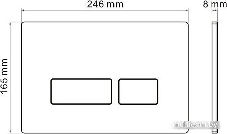 Унитаз подвесной Roxen Antares Bidet в комплекте с инсталляцией StounFix Slim 6 в 1 953833 (кнопка: белый глянец)