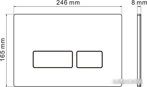 Унитаз подвесной Roxen Antares Bidet в комплекте с инсталляцией StounFix Slim 6 в 1 953833 (кнопка: белый глянец)