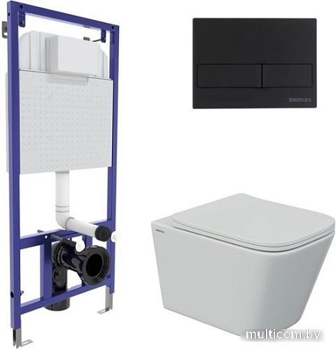 Унитаз Berges Wasserhaus Floe S Rimless 043243 (с сиденьем)