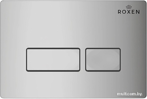 Унитаз подвесной Roxen BOro One Rimless 6 в 1 StounFix Slim 594218 (кнопка: хром)