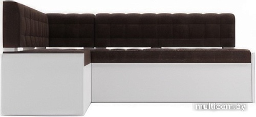 Угловой диван Мебель-АРС Ганновер левый 208x82x133 (велюр молочный шоколад НВ-178 13)