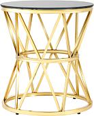 Журнальный столик Stool Group Вива 50x50 EET-080-TG (стекло черное/сталь золото)