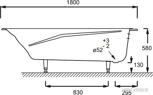 Ванна Jacob Delafon Repos E2904 180x85