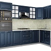 Готовая кухня Интерлиния Мила Шато 1.68x3.2 ВТ правая (индиго/индиго/опал светлый)