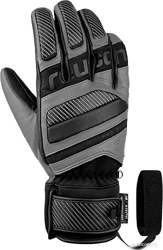 Горнолыжные перчатки Reusch Henrik Kristoffersen Glacier 6301118-6592 (р-р 8, Grey/Black)
