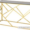 Консольный стол Stool Group Арт Деко 120x40 ECST-015-TG-SK (стекло Smoke/сталь золото)