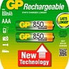 Аккумуляторы GP AAA 850mAh 2 шт. [85AAAHC]