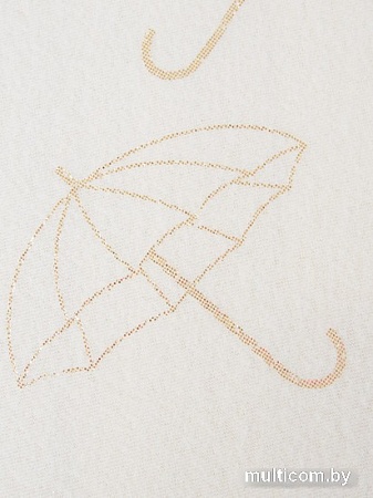 Плед Belezza Зонтики 120x150 (золотой/белый)