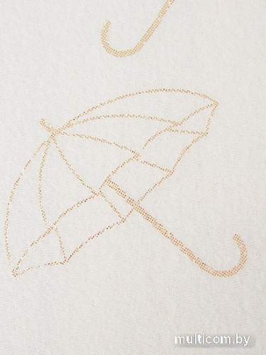 Плед Belezza Зонтики 120x150 (золотой/белый)