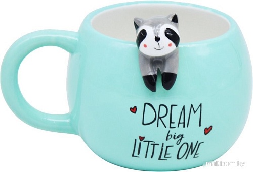 Чашка Mandarin Decor Енот D21C210367-400B (голубой)