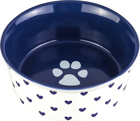 Миска Elan Gallery Лапка на синем и сердечки 230206