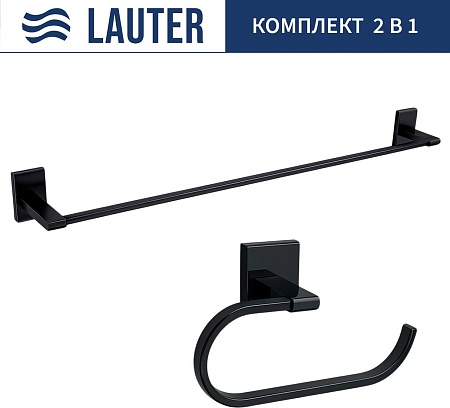 Набор для туалета Lauter 21SH8302 + 21SH9092 (Matt Black, 2 предмета)