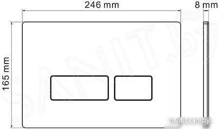 Унитаз подвесной Roxen Antares Black в комплекте с инсталляцией StounFix Slim 6 в 1 964744 (кнопка: белый глянец)