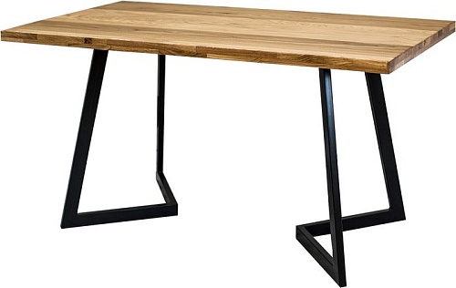 Кухонный стол Buro7 Уиллис 110 (классика, дуб натуральный/черный)