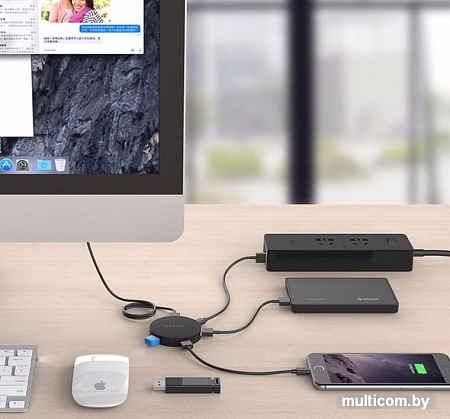 USB-хаб Orico HA4U-U3-BK