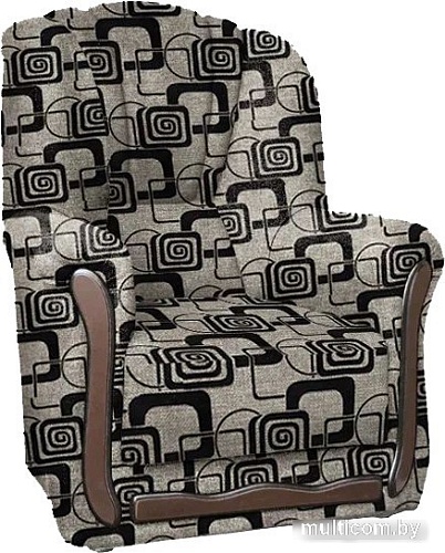 Интерьерное кресло Асмана Анна-1 (кубики коричневые/рогожка)