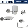 Набор аксессуаров для ванной Lauter 21TS20115 + 21TS20113 + 21TS2019 + 21TS20111 (Chrome, 4 предмета)