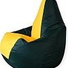 Кресло-мешок Mio Tesoro Груша Kombo XXL GF-130x85-ZZH (зеленый/желтый)