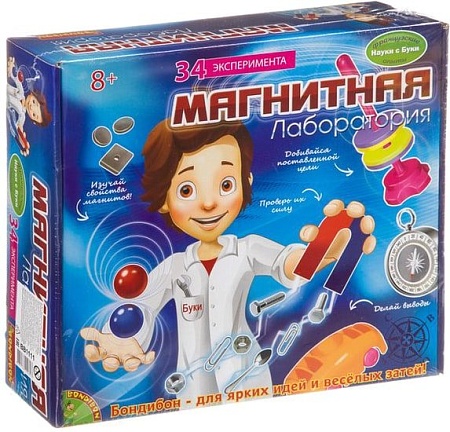 Набор для опытов Bondibon Науки с Буки Магнитная лаборатория ВВ1111