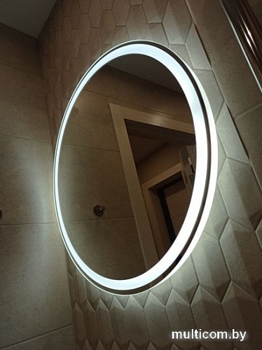 Пекам Зеркало LED Ring1-100x100 (механическая клавиша выключения)
