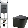 Унитаз подвесной WeltWasser Amberg 350 ST + Salzbach 043 MT-BL + Amberg RD-MT CR (черный матовый)