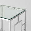 Журнальный столик Stool Group Бруклин 55x55 EET-013 (прозрачное стекло/сталь серебристый)
