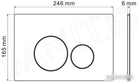 Унитаз подвесной Roxen Vortex Tornado в комплекте с инсталляцией StounFix Slim 6 в 1 964590 (кнопка: оружейная сталь)