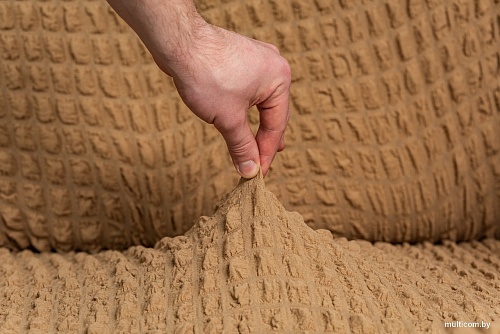 Чехол для дивана Софатэкс Люкс ПО-6 без оборки (кофе с молоком)