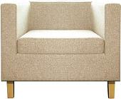 Интерьерное кресло Brioli Билли Д (рогожка, J1 кремовый/светлые ножки)