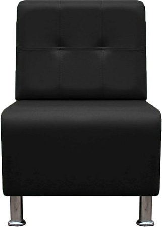 Интерьерное кресло Brioli Руди Р (экокожа, L22 черный)